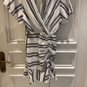 Mendocino white striped tea dress
